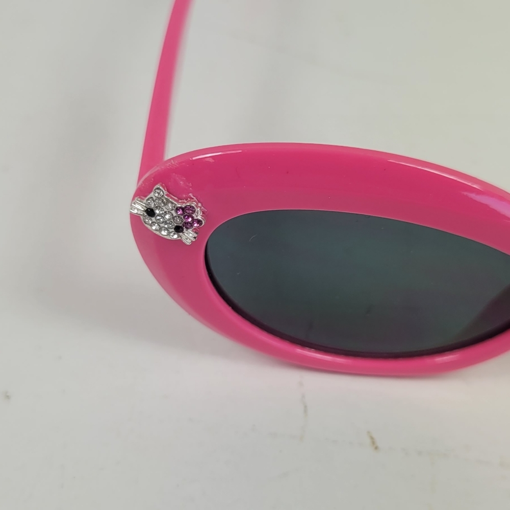 Pink Oval Hello Kitty Sunglasses with Rhinestone Accents - Picture 3 of 10